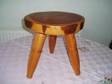 UNIQIE CHUNKY 3 legged wooden stool or small table.....