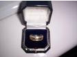 GENTS SILVER AND GOLD RING Solid band of sterling silver....